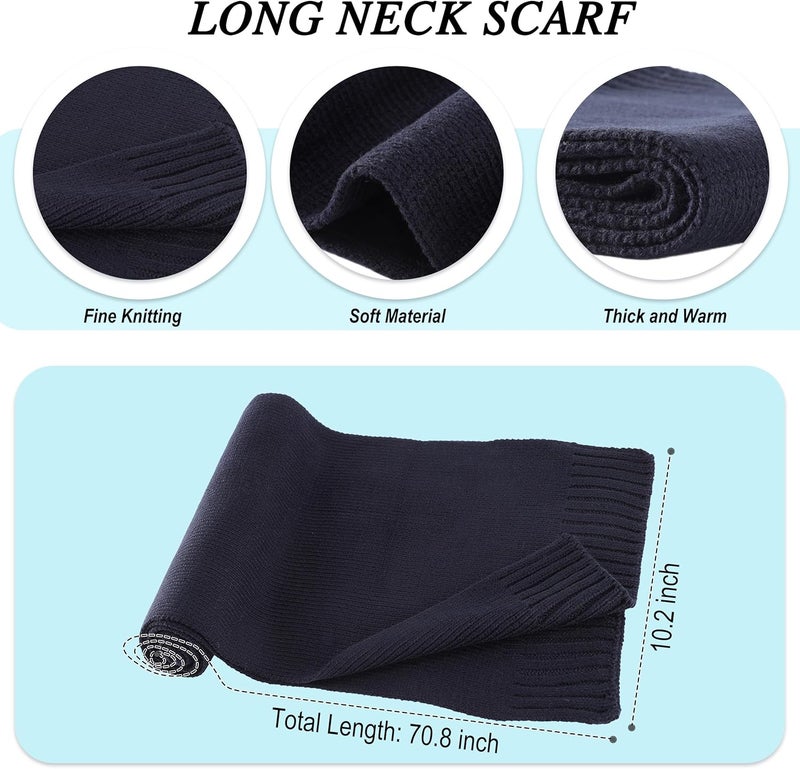 Connectyle 3 PCS Fleece Lined Cold Weather Set, Warm Winter Beanie Hat, Long Scarf and Touchscreen Gloves for Men & Women - Image 3